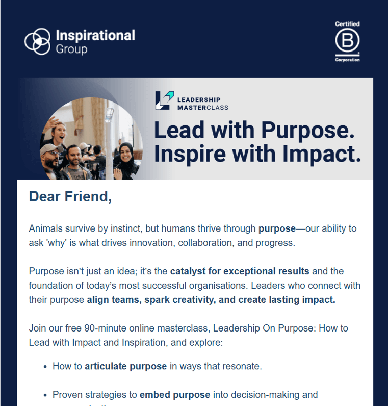 Leadership Masterclass - email
